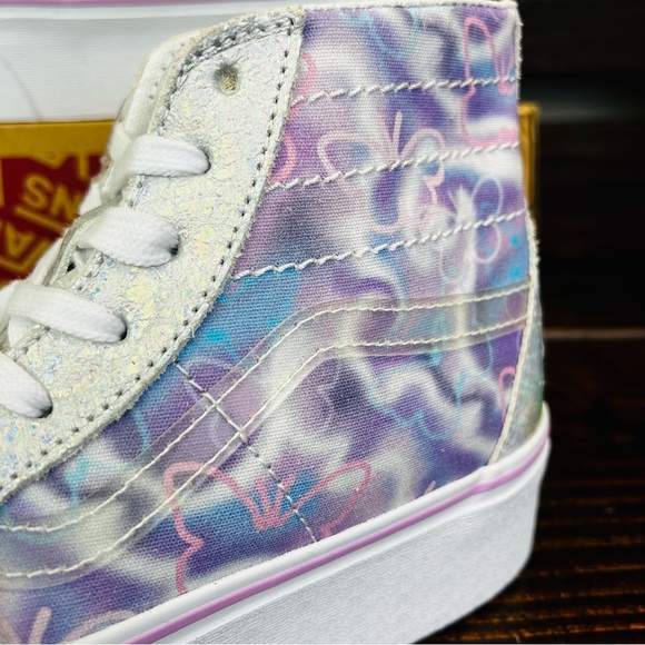 NIB Vans Sk8-Hi Tapered Butterfly Dreams Platform Sparkle Sneakers - Picture 4 of 13